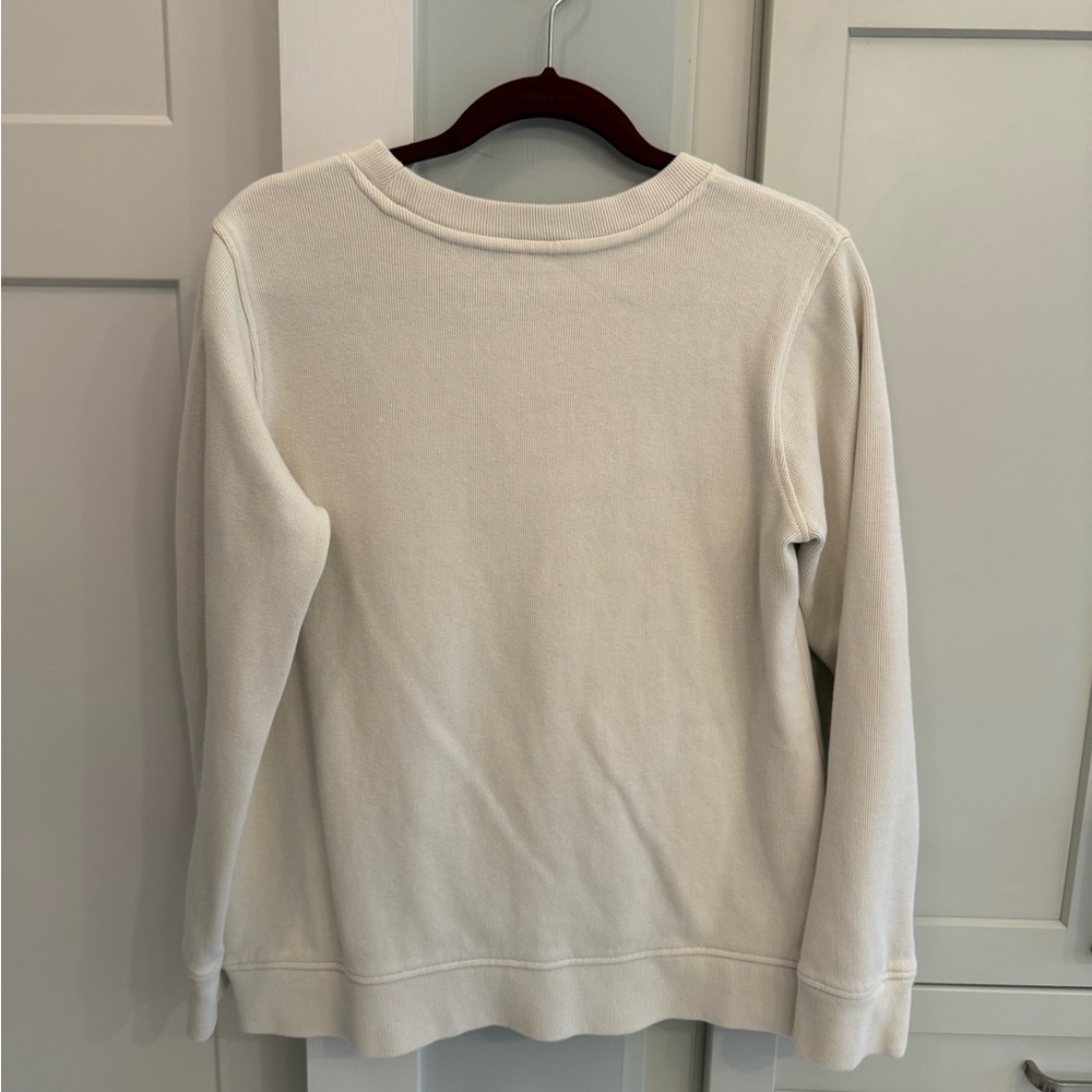 Duluth Trading Co Women's Soft Cream Crew Neck Sweatshirt - Picture 2 of 6